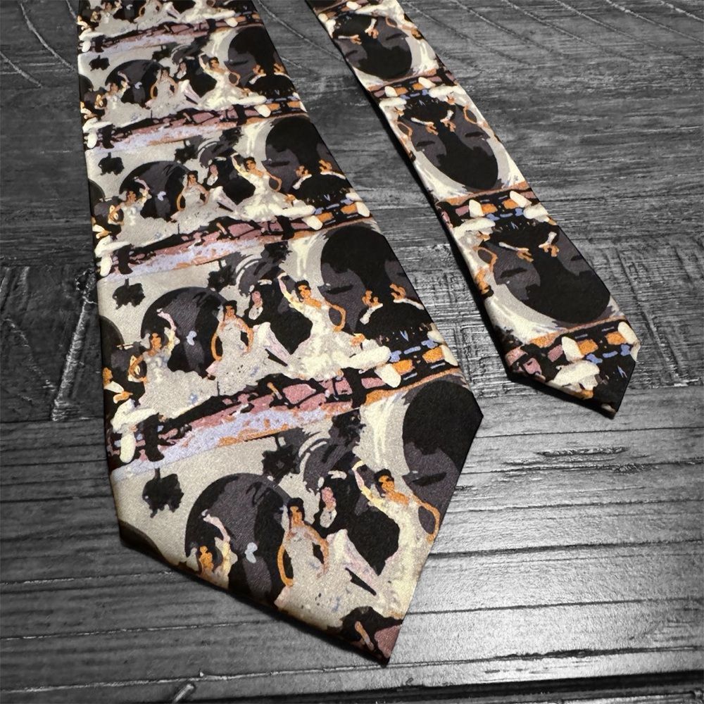 Robin Ruth Silk Tie Flamingo Dancers Pattern Professional Office Business